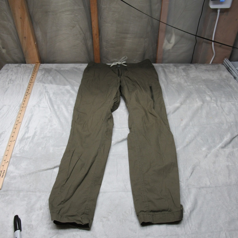 Vuori Pants Mens Medium Brown Drawstring Zip Fly Ripstop Climbers Hiking 30x32